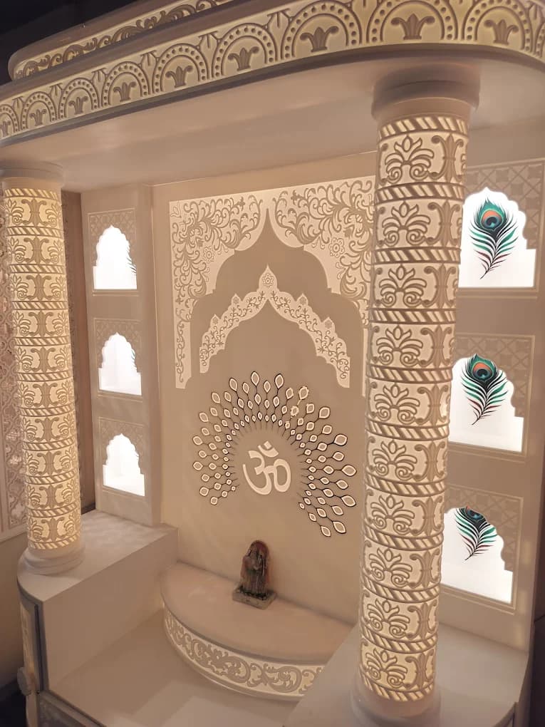 Rounded Corner Corian Mandir — Janakpuri