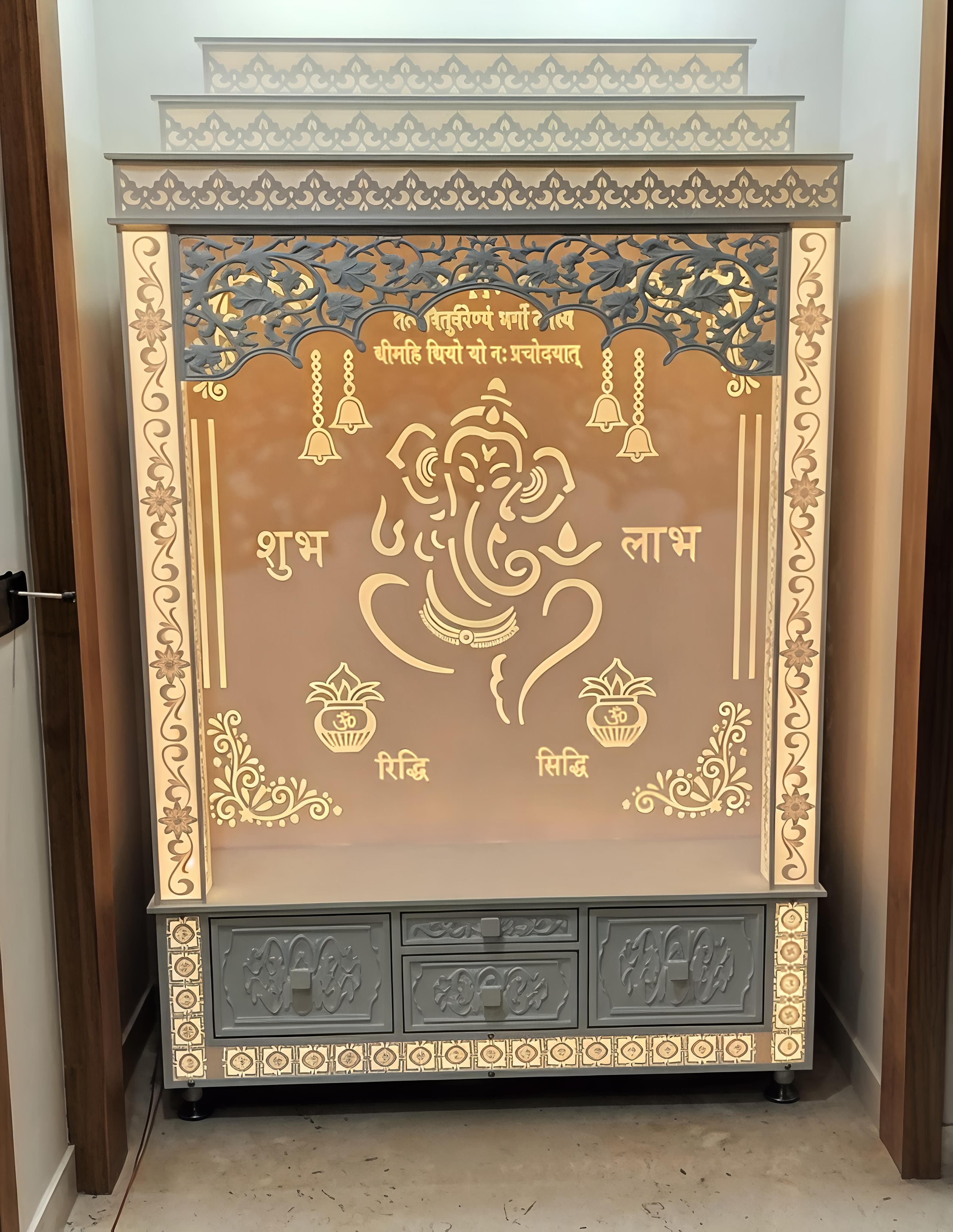 Custom 7ft Floor Mandir — Chennai